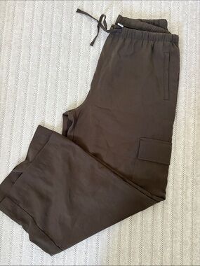 Old Navy Brown Elastic Waist Wide-Leg Pants